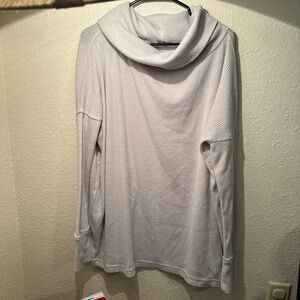 Free People Cream Cowl Neck Sweater